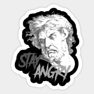 Stay Angry statue Sticker